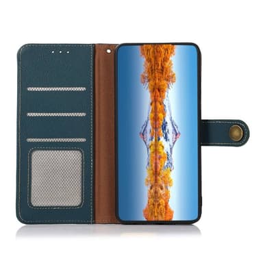 Mobilplånbok 3-kort läder RFID Sony Xperia 10 IV - Grön