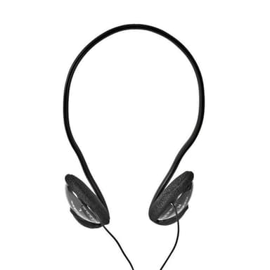 Trådanslutna hörlurar | 2.1 m rund kabel | On-Ear | Svarta