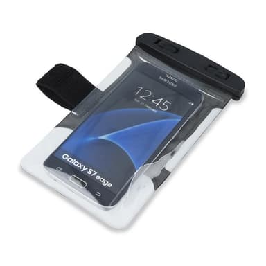 Universal vattentät väska med armband för Mobiltelefoner, 5.5"", Svart
