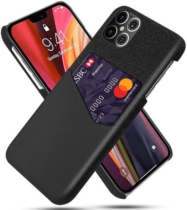 Skal med kortfodral till iPhone 12 Mini, Svart