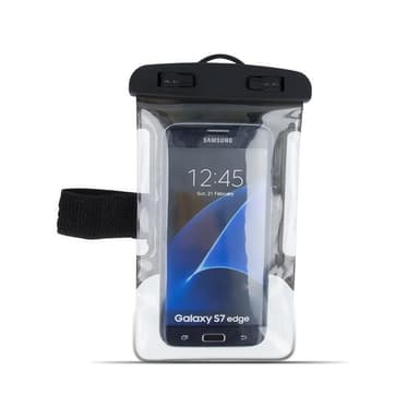 Universal vattentät väska med armband för Mobiltelefoner, 5.5"", Svart