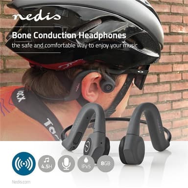 Benledande hörlurar | 6.5 timmars speltid | Bluetooth-anslutning
