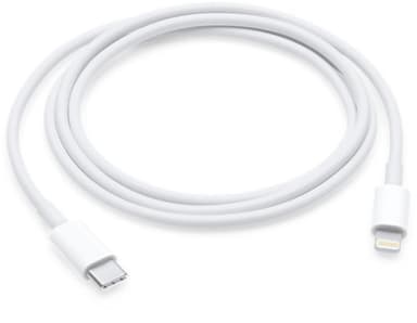 Apple MK0X2ZM/A USB-C till Lightning kabel, 1m, Vit, Bulk