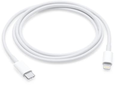 Apple MK0X2ZM/A USB-C till Lightning kabel, 1m, Vit, Bulk