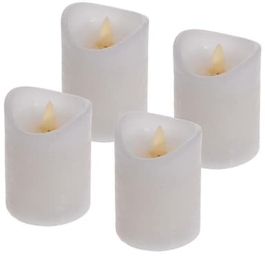 LED Blockljus 4-pack, Dimmer, Timer, Fjärrkontroll