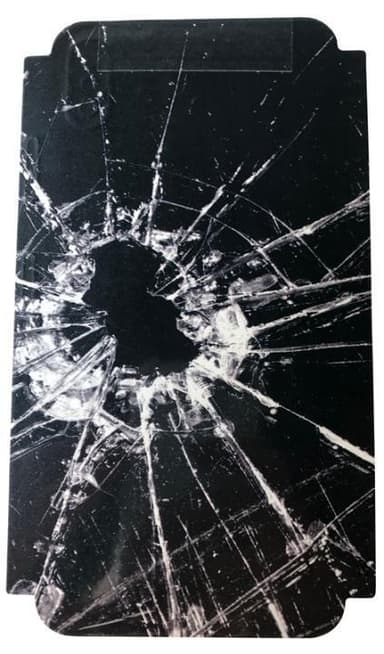 Skin för Iphone XR Krossat glas - Svart