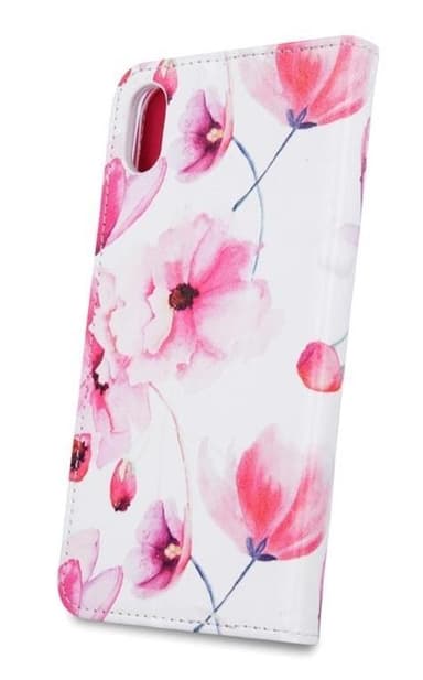 Trendig plånboksväska till iPhone X/XS - Pink Flowers