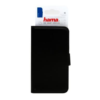 Hama iPhone6 Plus Plånboksv Svart Läderlook 2 kredkortspl. (66135609)
