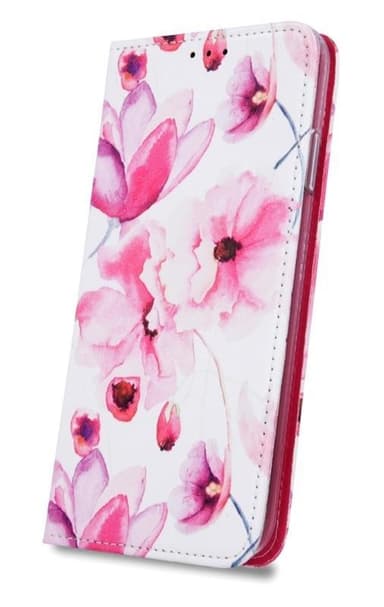 Trendig plånboksväska till iPhone X/XS - Pink Flowers