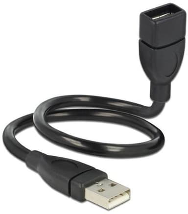 DeLOCK 83498, Formbar USB-kabel, USB Typ A ha - ho, 0,35m