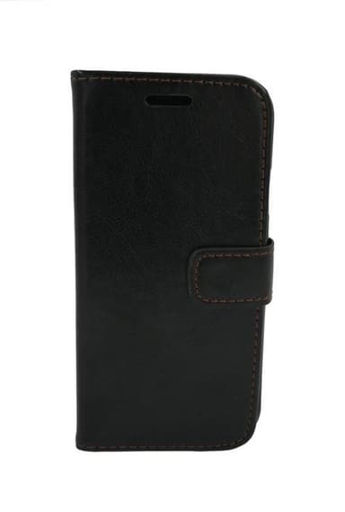 Plånboksväska - iPhone XS, Svart med detaljer