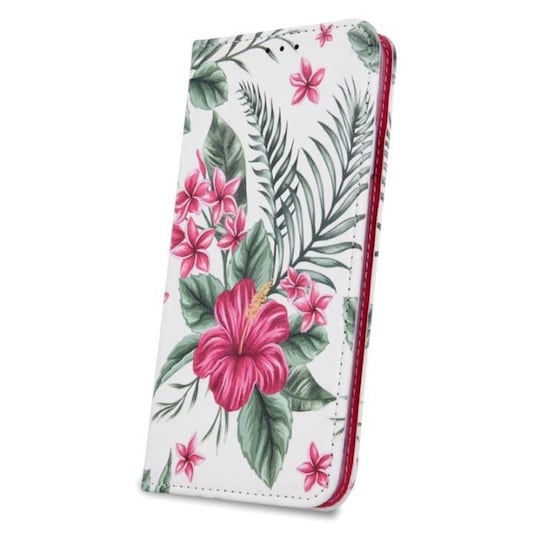 Trendig plånboksväska till iPhone X/XS - Exotic Flower