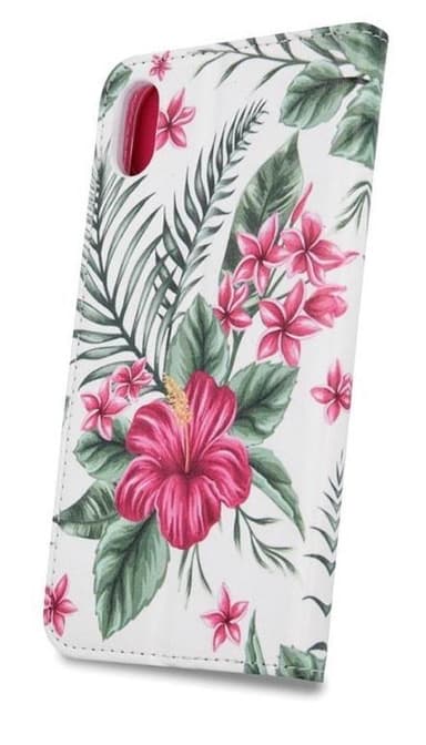 Trendig plånboksväska till iPhone X/XS - Exotic Flower