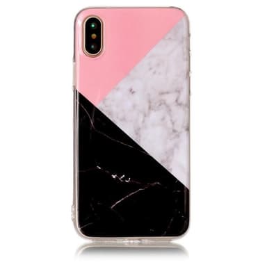 Mjukt TPU skal till iPhone X/XS, Rosa, Grå, Svart, Marmor