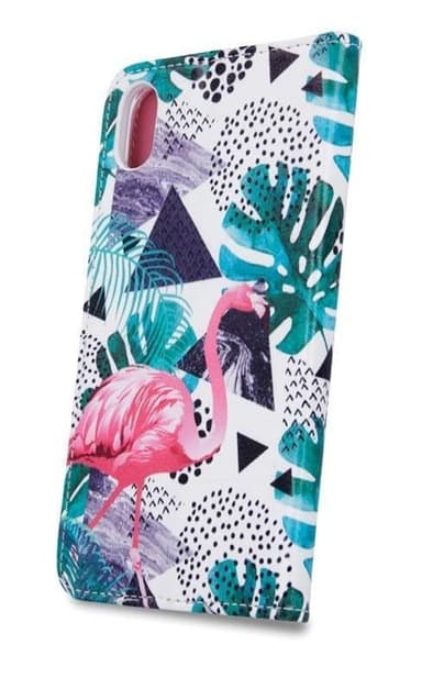 Trendig plånboksväska till iPhone X/XS - Flamingo