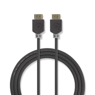 Höghastighets HDMIT-kabel med Ethernet | HDMIT-kontaktdon - | 0.5 m | Antracit