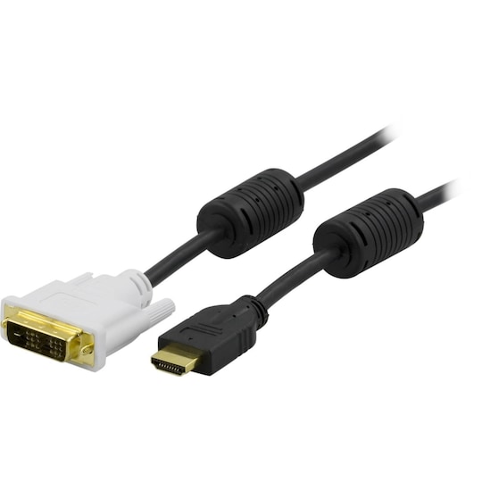 Deltaco HDMI till DVI-D, 2 meter (HDMI-112)