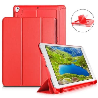 Fordral med förvaring, USB kabel Apple iPad 9.7"" 2017, 2018, Röd