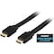 DELTACO HDMI-kabel, v1.4+Ethernet, 19-pin ha-ha, 1080p, flatsvart 0,5m