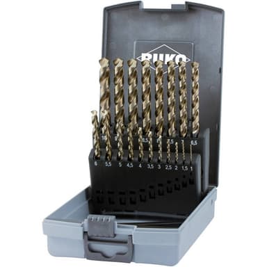RUKO 228214RO HSSE-Co 5 Metall-spiralborrset 19 delar