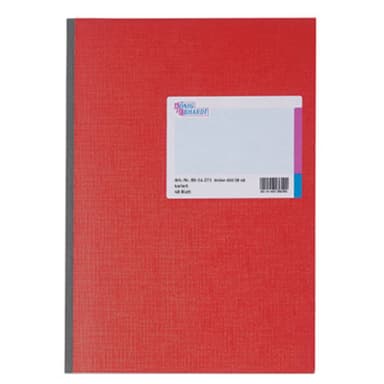 König & Ebhardt Anteckningsbok Kladde 8614271 rutat Röd