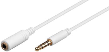 Goobay Förlängningskabel för hörlurar och ljud AUX, 4-stift 3,5 mm sma