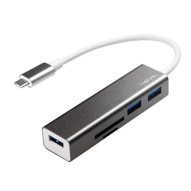 USB-C Hub 3port+minneskortsläs