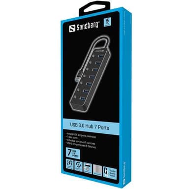 Sandberg USB 3.0 Hub 7 Ports