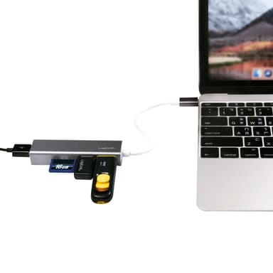 USB-C Hub 3port+minneskortsläs
