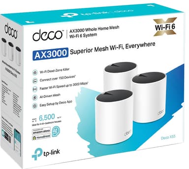 TP-Link DecoX55 mesh WiFi-system AX3000 3-pack