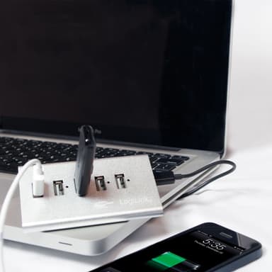 USB 2.0-hub 4+1 fast charge
