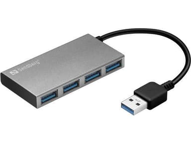 USB 3.0 Pocket Hub 4 Ports, Silver