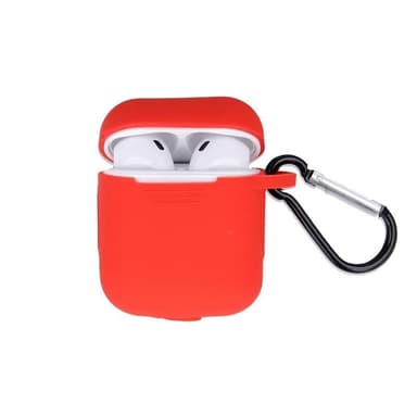 Airpods Skyddsfodral med krok, Röd