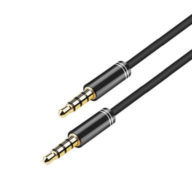 NORDIQZENZ AUX-kabel 3.5mm, ha-ha, 3m, Svart