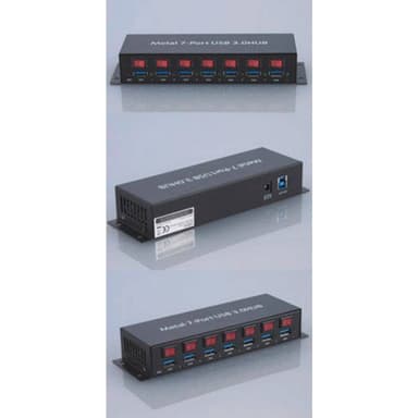 Renkforce 7 Port USB-Hub 3.0 Metallhölje, individuellt