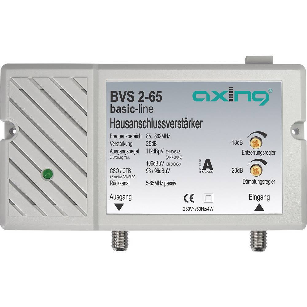 Axing BVS 2-65 Kabel-TV förstärkare 25 dB