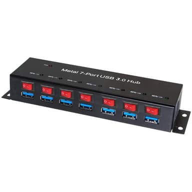 Renkforce 7 Port USB-Hub 3.0 Metallhölje, individuellt