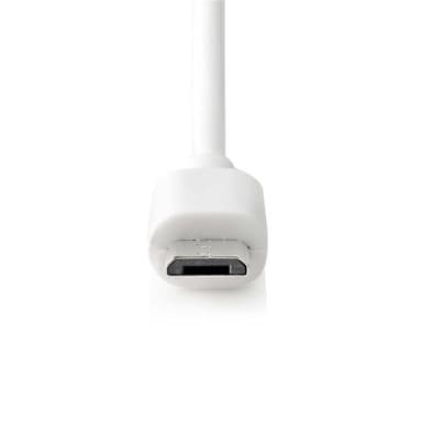 Billaddare | 2.4 A | Fast kabel | Micro USB | Vit