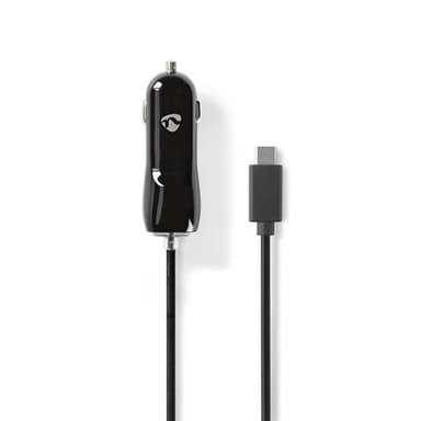 Billaddare | 3.0 A | Fast kabel | USB-CT | Svart