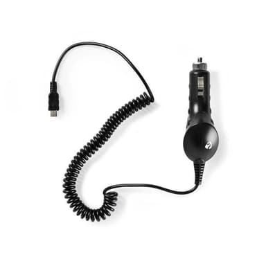 Billaddare | 1.0 A | Fast kabel | Micro USB | Svart