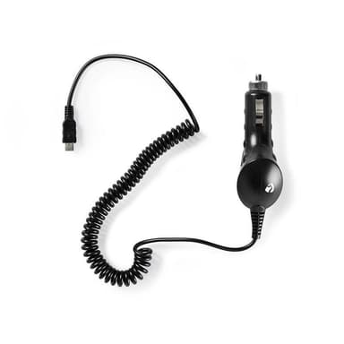 Billaddare | 1.0 A | Fast kabel | Micro USB | Svart