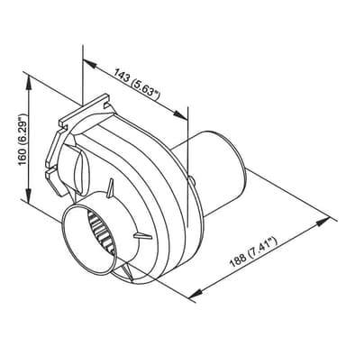 SIKU ML 100 Badrumsfläkt 230 V 98 m³/h 10 cm