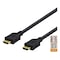 DELTACO Premium High Speed HDMI kabel, 4K i 60Hz, HDR, 0,5m, svart