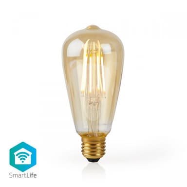 Nedis Smartlife Vintage LED-lampa | Wi-Fi | E27 | 500 lm | 5 W | Varm Vit | 2200 K | Glas | Android™ / IOS | ST64