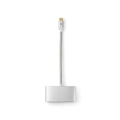 USB Typ C-multiadapterkabel | Typ-C, hane - USB A + HDMIT + USB typ-C | 0.2 m