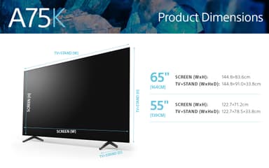 Sony 65” A75K 4K OLED Smart TV (2022)