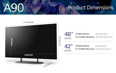 Sony 48” A90K 4K OLED Smart TV (2022)
