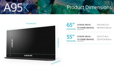 Sony 65” A95K 4K QD-OLED Smart TV (2022)