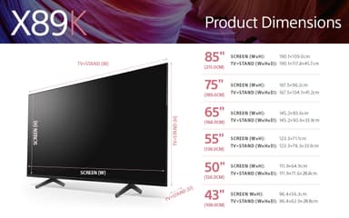 Sony 75” X89K 4K LED Smart TV (2022)