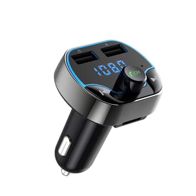 Bluetooth FM-sändare för bil Svart